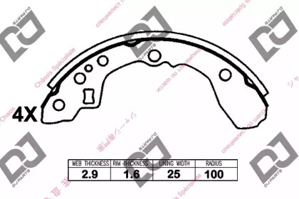 Комлект тормозных накладок DJ PARTS BS1267